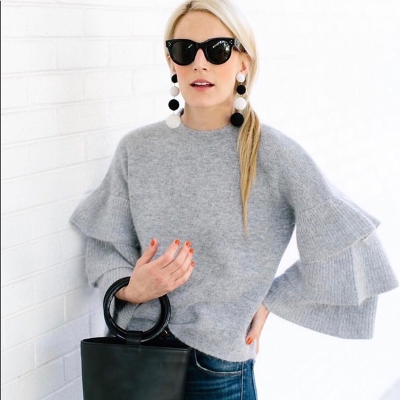 Endless Rose Sweaters - NWT ENDLESS ROSE TIERED-RUFFLE SLEEVE SWEATER